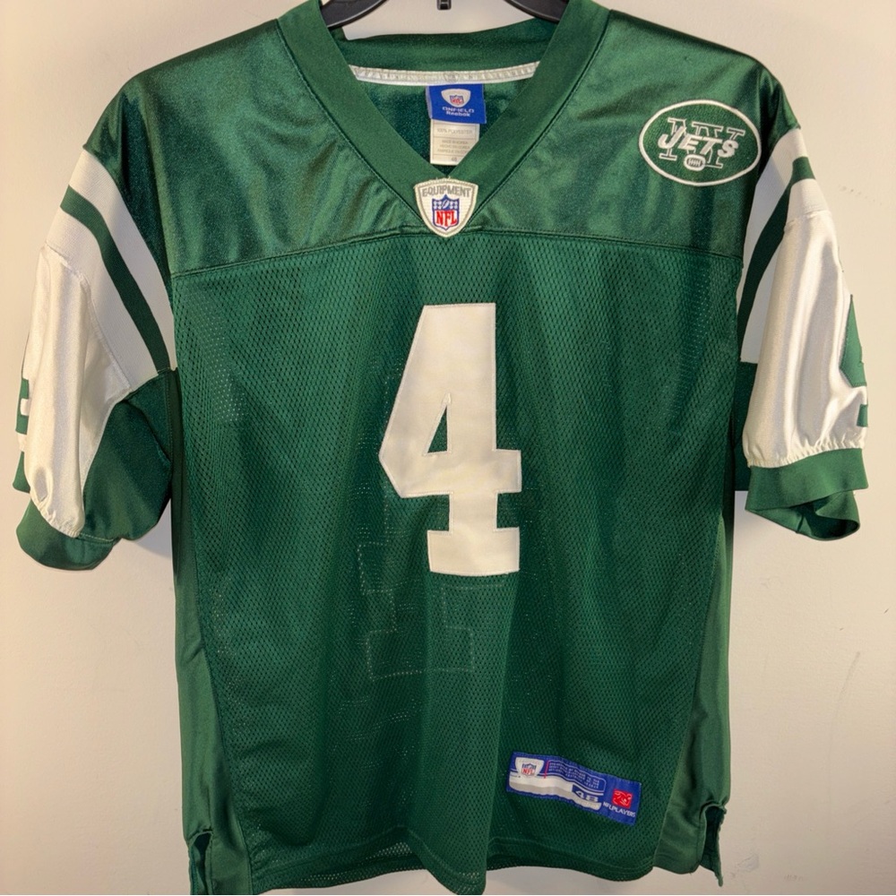 Reebok Green & White New York Jets #4 Football Jersey Brett Farve